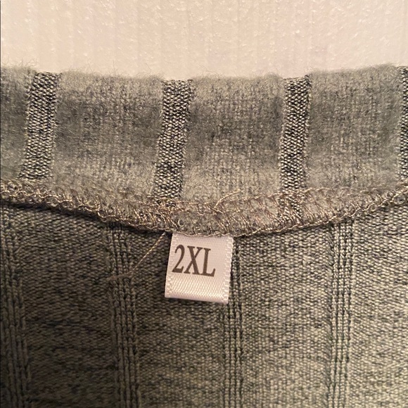 Olive Green Ribbed Knit Dress…size 2XL - Picture 5 of 6